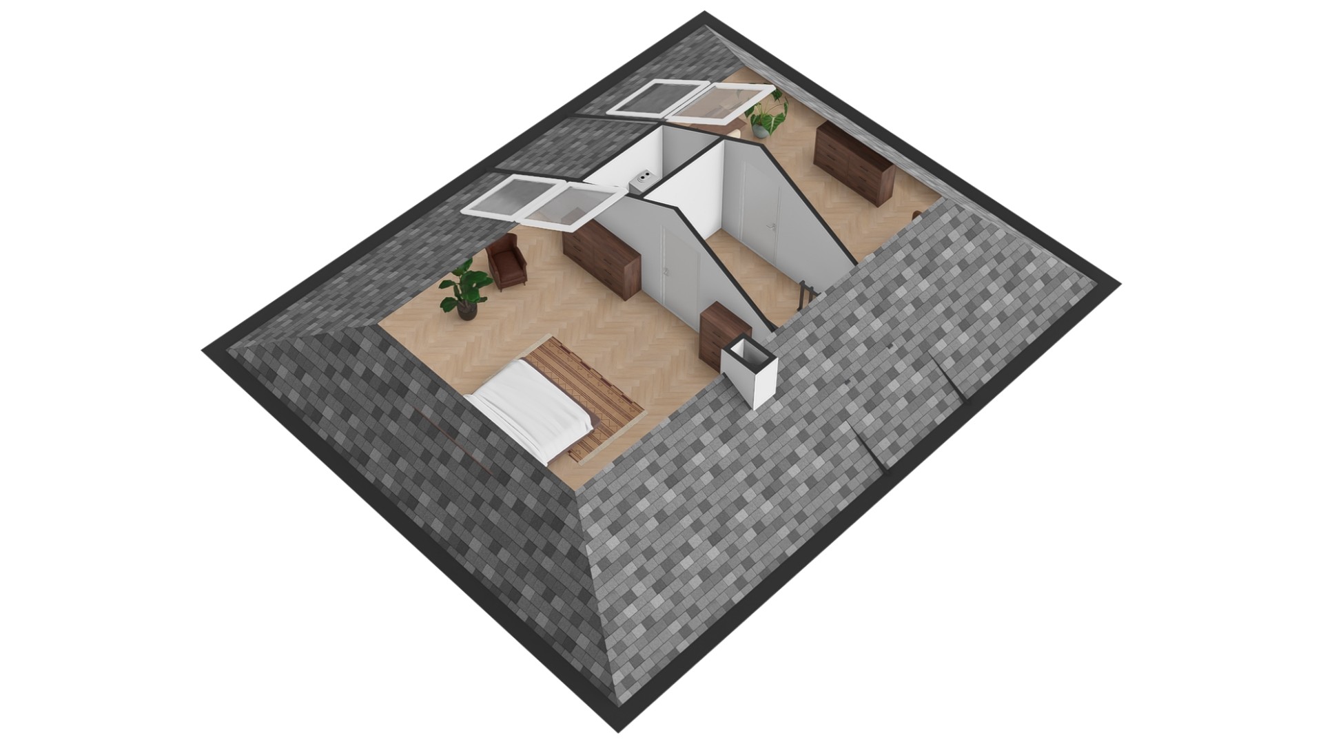 Alternatieve indeling 2e verdieping 3-D